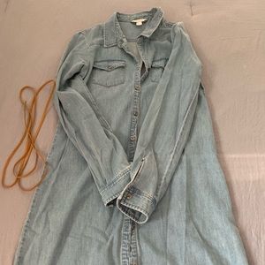 Garnet Hill denim shirt dress size 6